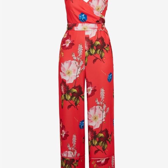 Ted Baker Floral Print V-Neck Jumpsuit w/ Tags - Picture 6 of 10